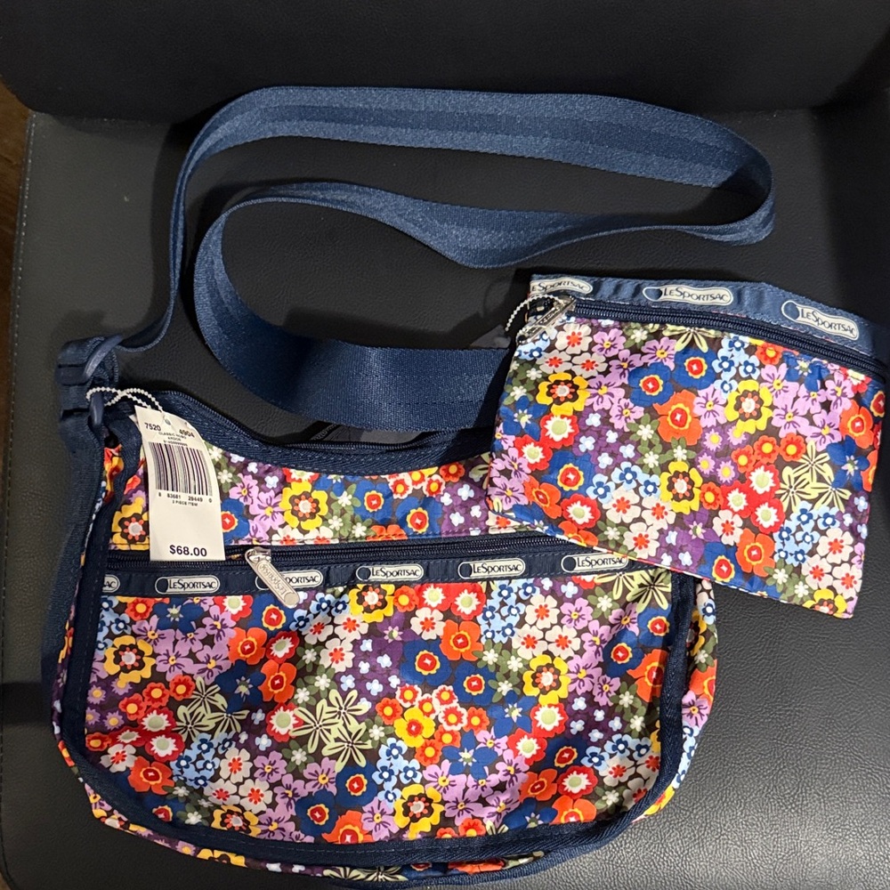 Vintage, LeSportsac Colorful Floral Crossbody Bag Set